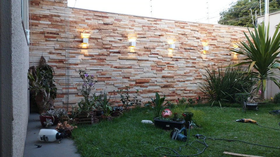Lampara Led Cubo Blanco, Luz Cálida, EXTERIOR 4-Pack
