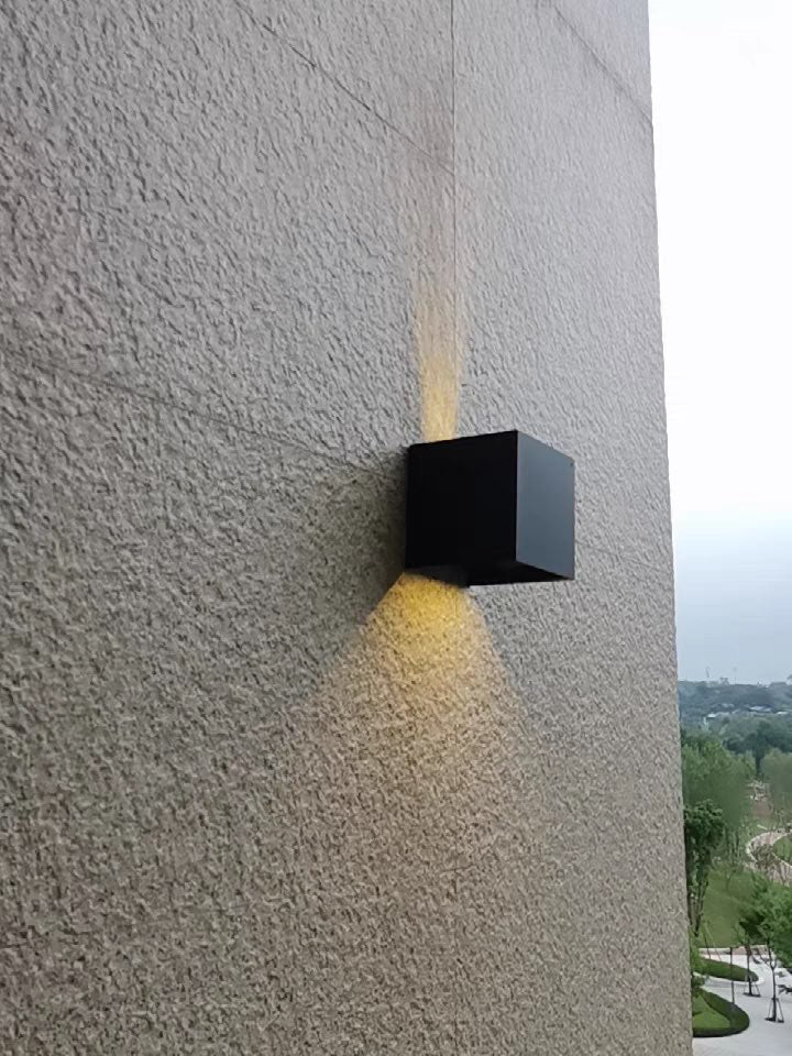 Lampara Led Cubo Negro, Luz Cálida, EXTERIOR 4-Pack
