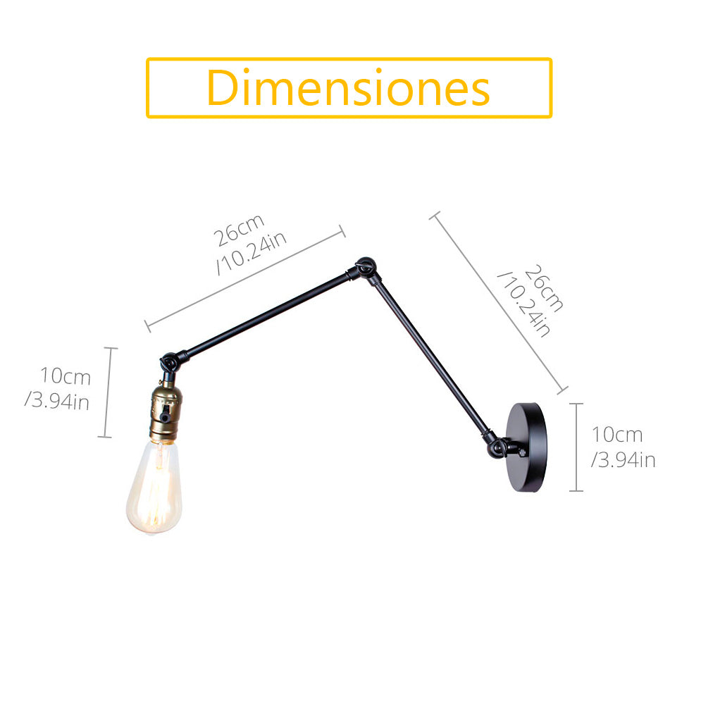 Lampara Vintage Brazo Ajustable