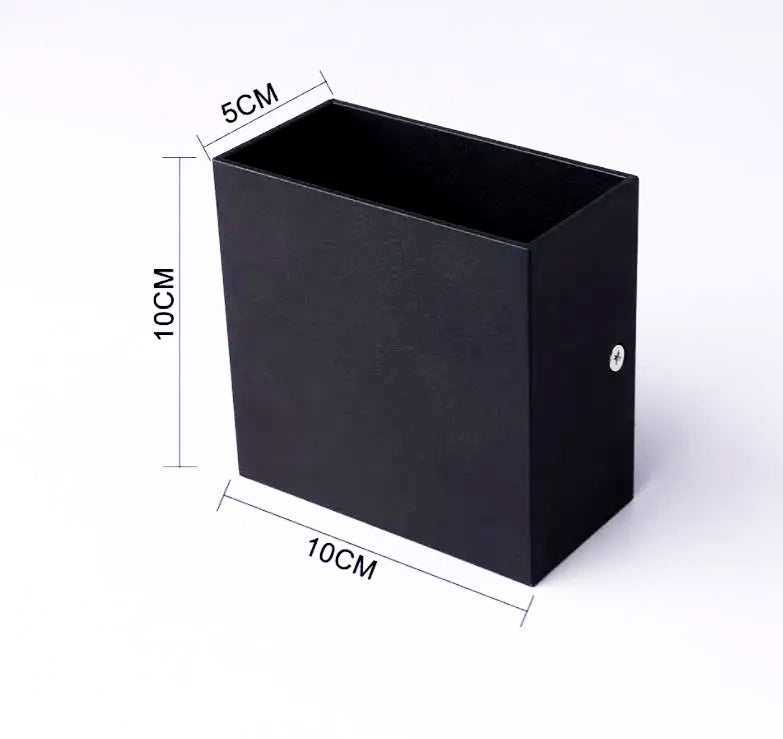 Lampara Led Cubo Negro, Luz Cálida