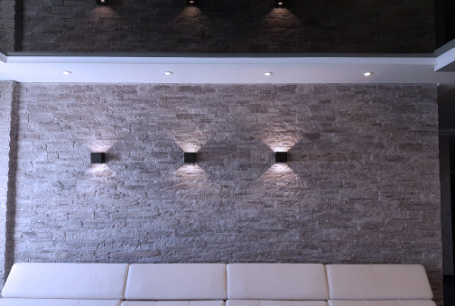 Lampara Led Cubo Negro, Luz Fría