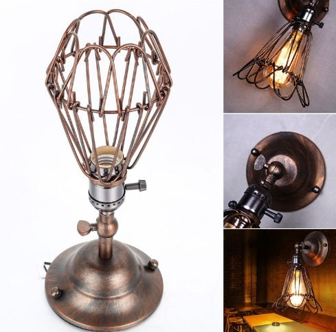 Lampara Vintage Jaula De Alambrón, Cobre