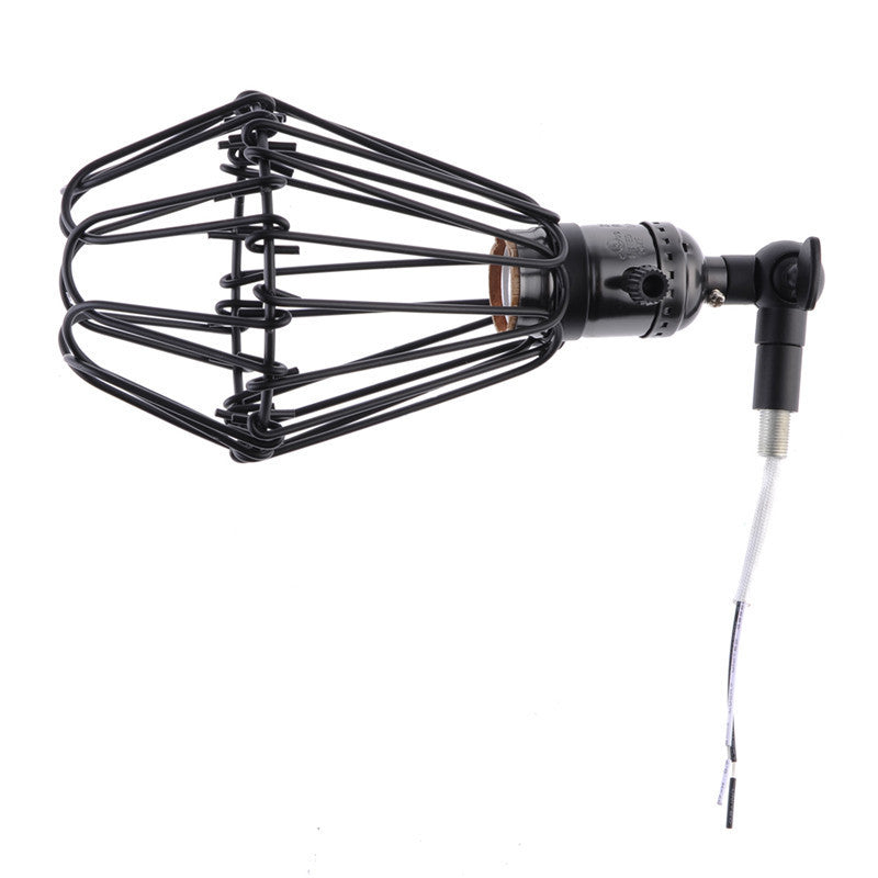 Lampara Vintage Jaula De Alambrón, Negra