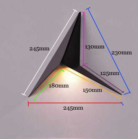 Lampara Led Moderna De Triangulo Ng Luz Fría