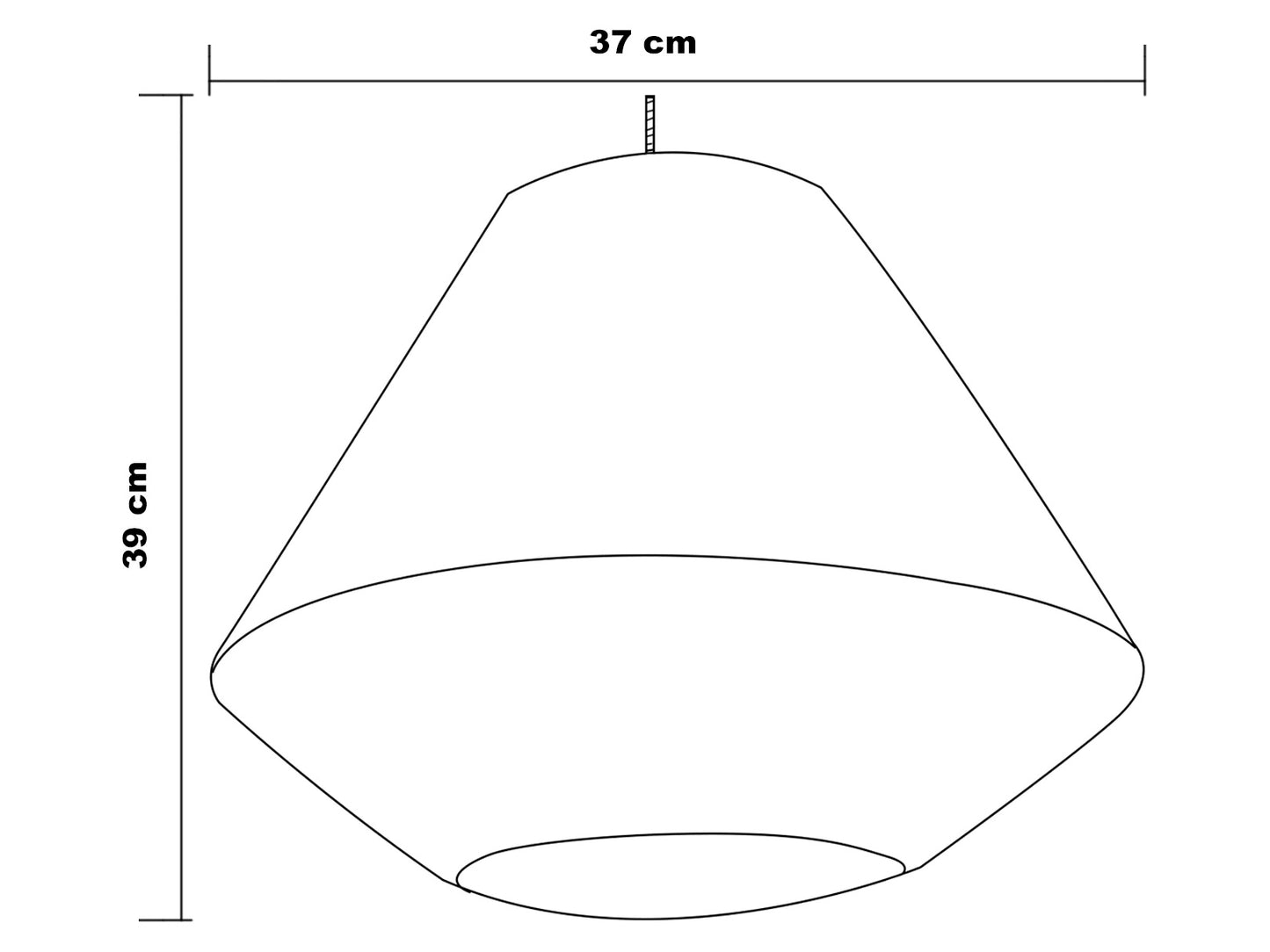 Lampara Colgante Prisma Mecate de Yute