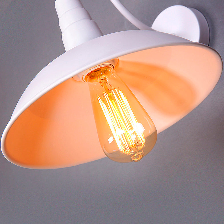 Lampara Vintage de Muro, Hierro Blanca