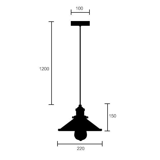 Pantalla Vintage colgante, 22cm Blanca