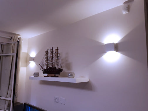 Lampara Led Cubo Blanco, Luz Fría