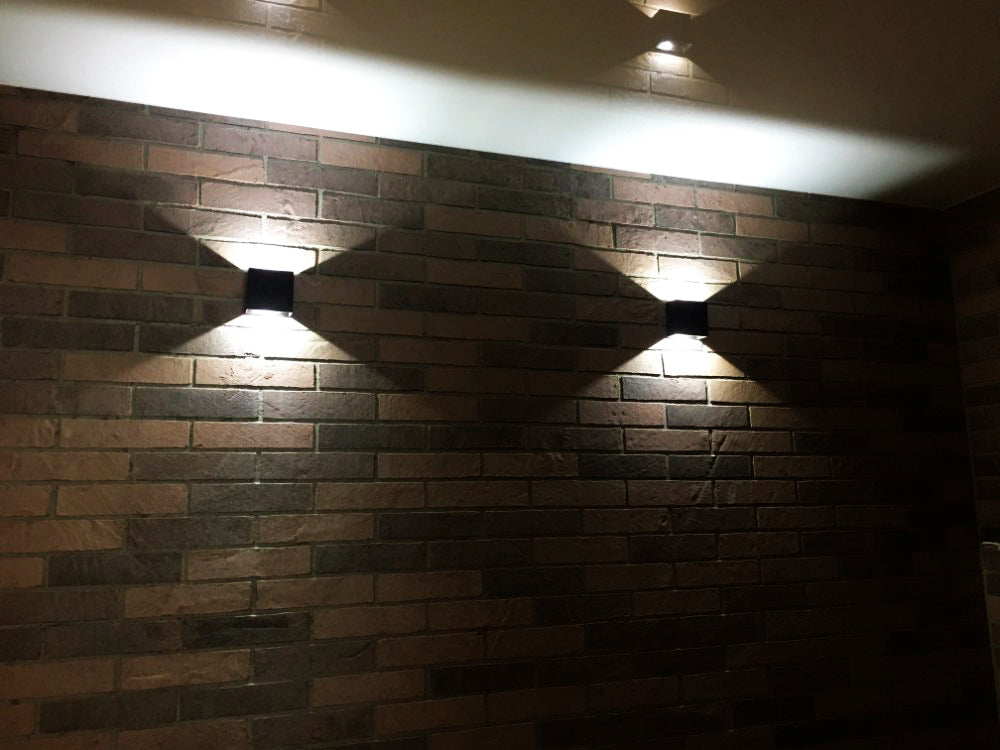 Lampara Led Cubo Negro, Luz Fría