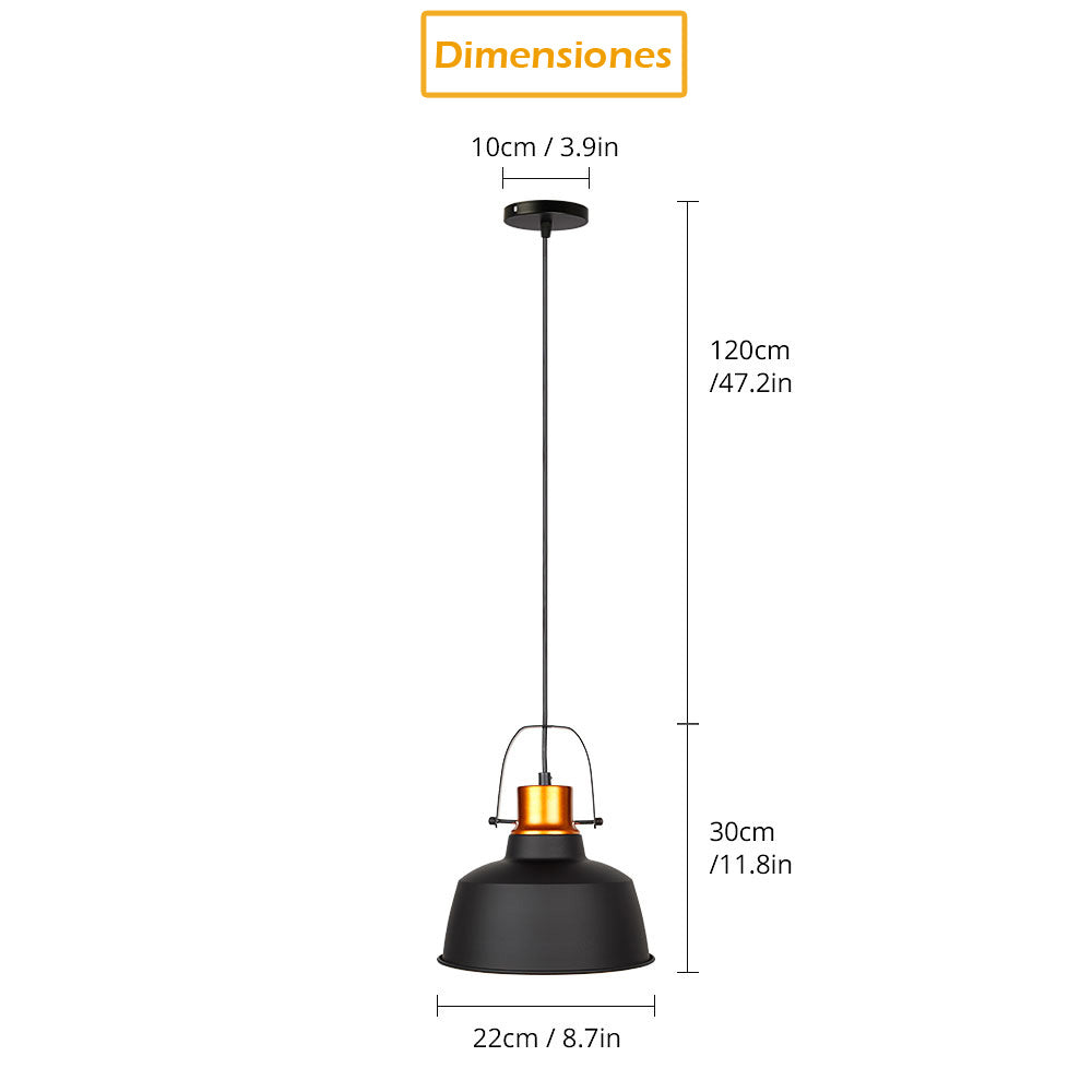 Lampara Colgante Negro Dixon