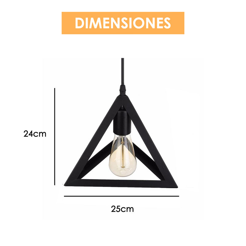 Triangulo Colgante Retro, Negro 3-Pack