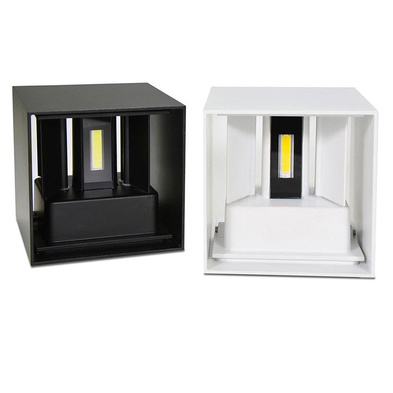 Lampara Led Cubo Negro, Luz Cálida, EXTERIOR 4-Pack