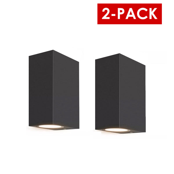 Lampara Led muro Rectangular, Luz Cálida, EXTERIOR 2-Pack