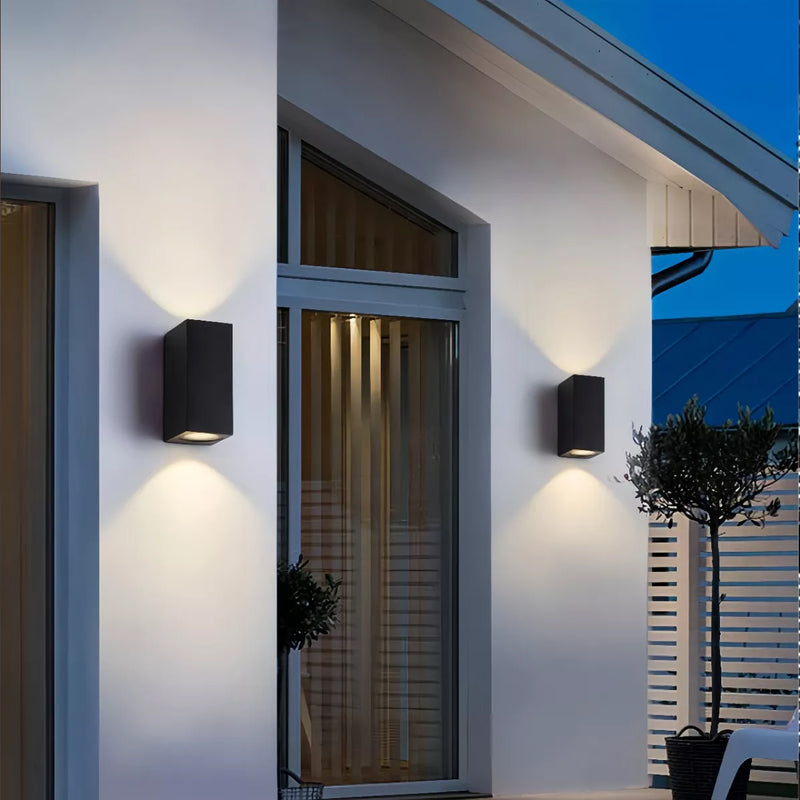 Lampara Led muro Rectangular, Luz Cálida, EXTERIOR 2-Pack