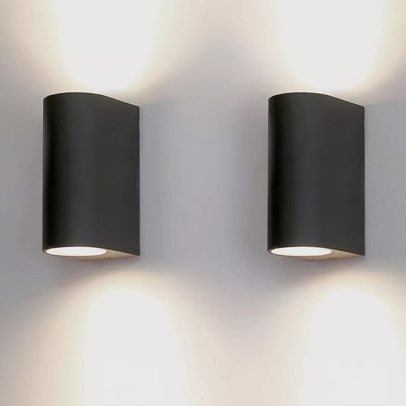 Lampara Led muro Redondo, Luz Cálida, EXTERIOR 2-Pack