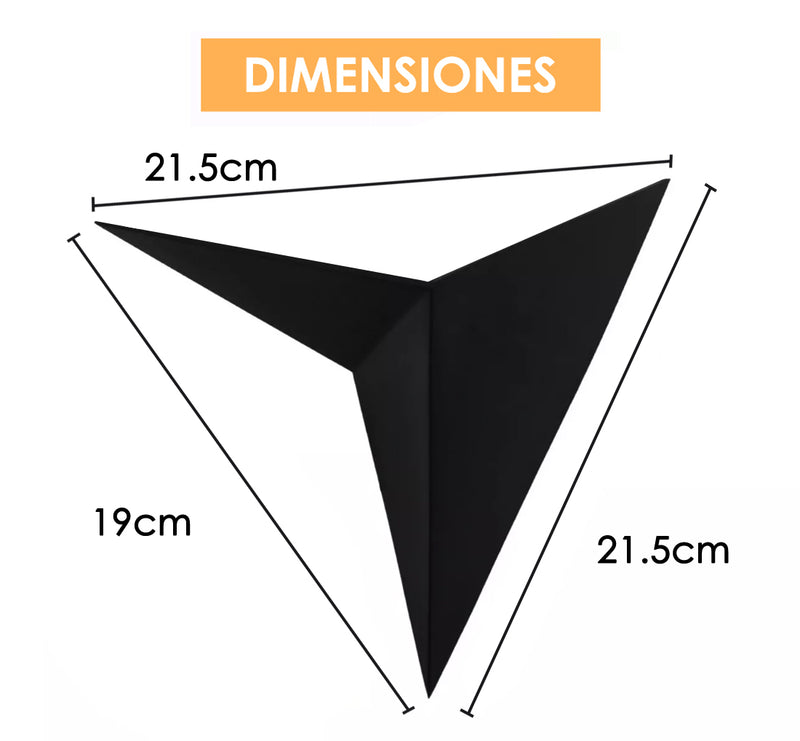 Lampara Led Moderna De Triangulo Negro Minimalista