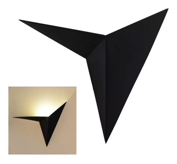 Lampara Led Moderna De Triangulo Negro Minimalista