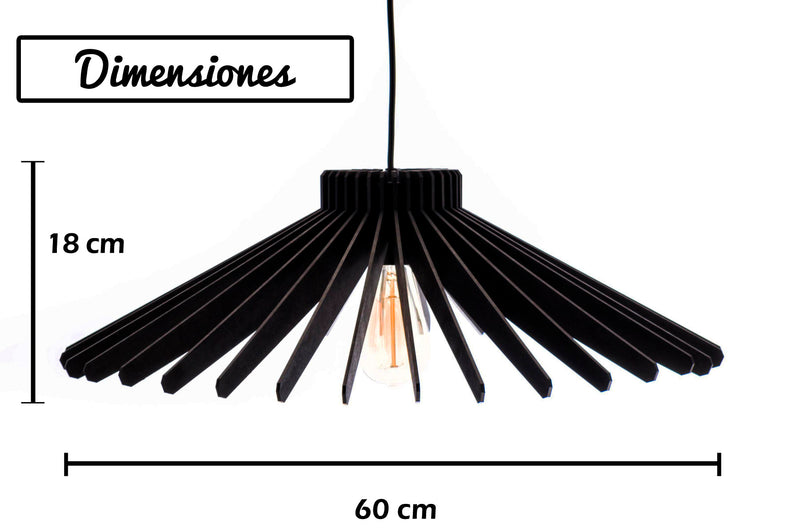 Lámpara Diseño Industrial Grande, sombrero de Noche