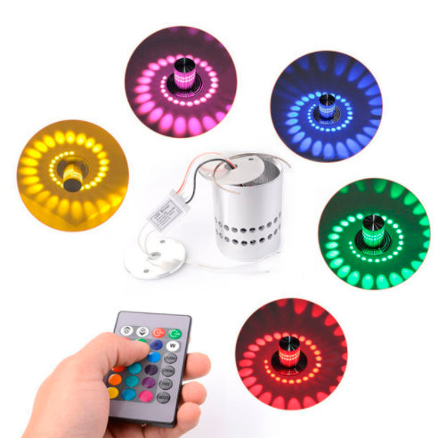 Lampara Led Luz Espiral RGB