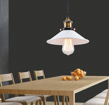 Pantalla Vintage colgante, 22cm Blanca 3-Pack