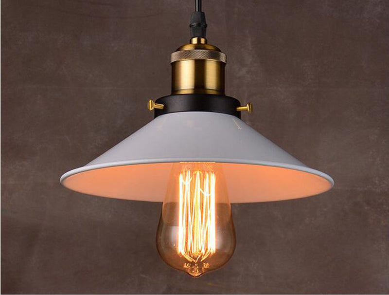 Pantalla Vintage colgante, 22cm Blanca 3-Pack