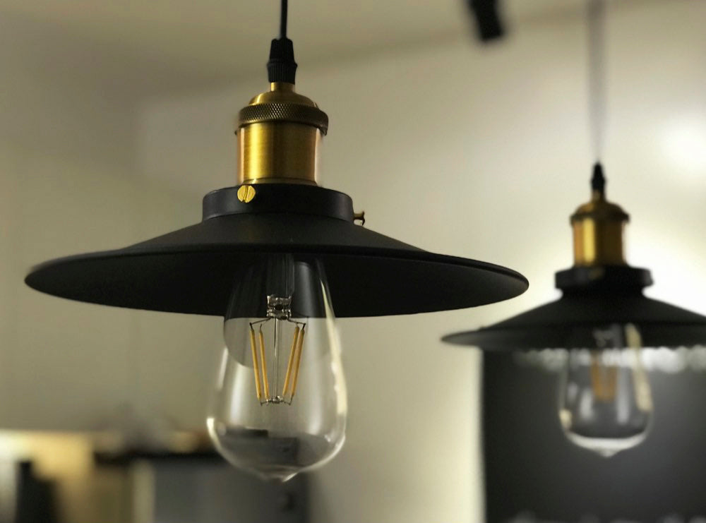 Pantalla Vintage colgante, Negro Paquete 3-Pack