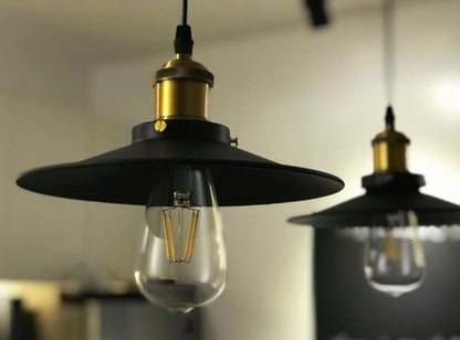 Pantalla Vintage colgante, Negro Paquete 3-Pack