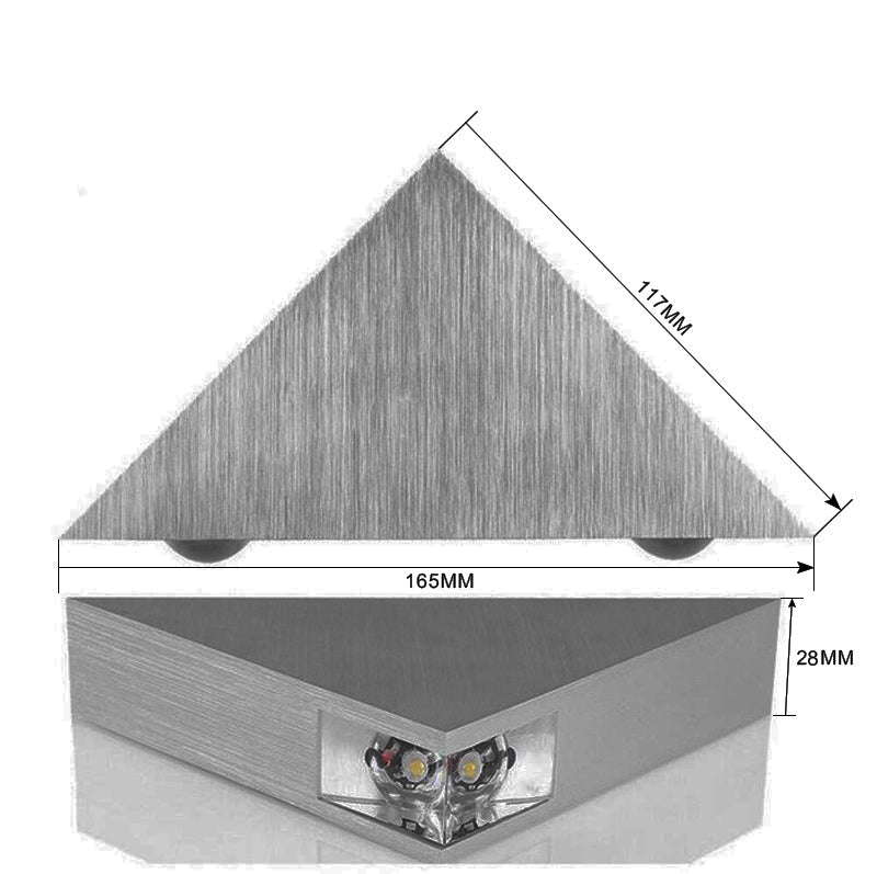 Lampara Led Triangulo Luz Amarilla