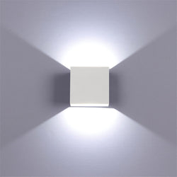 Lampara Led Cubo Blanco, Luz Fría