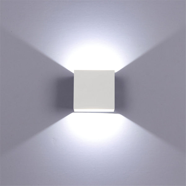 Lampara Led Cubo Blanco, Luz Fría